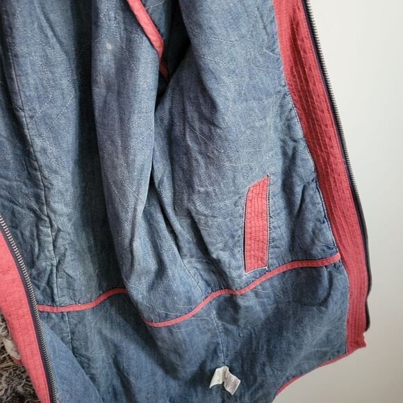 FREE PEOPLE reversible BELARIO QUILTED COTTON FALL ZIP JACKET COAT MEDIUM M L XL - Picture 10 of 14